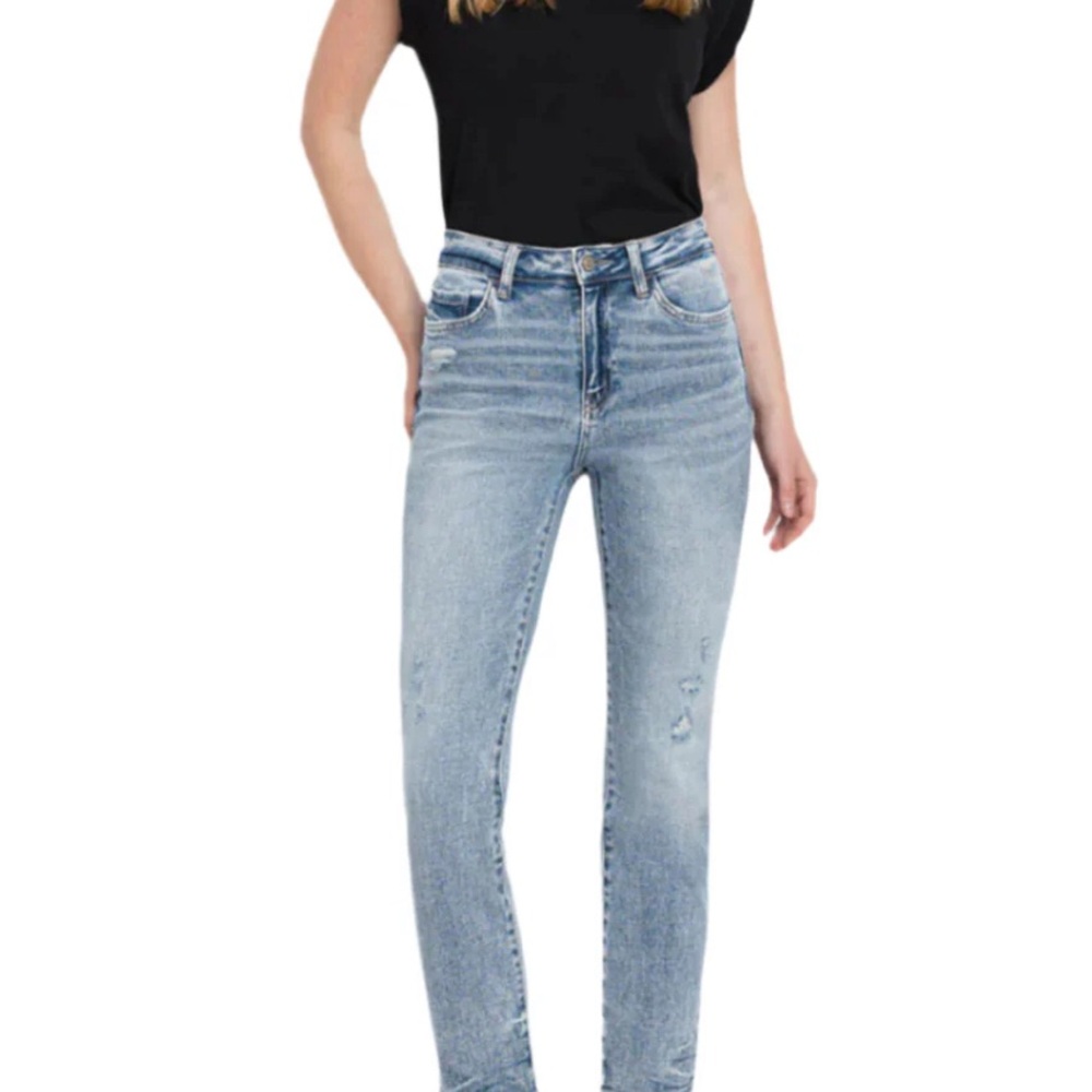 Flying Monkey High Rise Slim Straight Leg Denim Women's Jeans Size 32 (US 14)